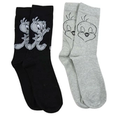 Looney tunes pack 2 paires de chaussettes tweety (m)