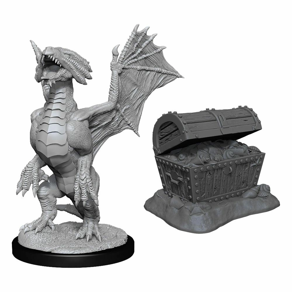 D&d nolzur's marvelous miniatures packs miniatures à peindre bronze dragon wyrmling & treasure