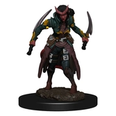 D&d icons of the realms miniature premium prépeinte tiefling rogue female (carton de 6)