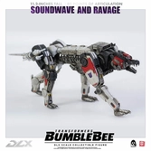 Transformers bumblebee pack 2 figurines 1/6 dlx soundwave & ravage 28 cm