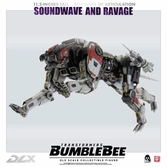 Transformers bumblebee pack 2 figurines 1/6 dlx soundwave & ravage 28 cm