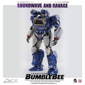 Transformers bumblebee pack 2 figurines 1/6 dlx soundwave & ravage 28 cm