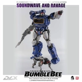 Transformers bumblebee pack 2 figurines 1/6 dlx soundwave & ravage 28 cm