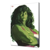 Marvel avengers collection tableau en bois alex ross - she-hulk 30 x 45 cm
