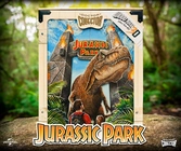 Jurassic park tableau en bois woodarts 3d rex attack 30 x 40 cm