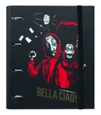 La casa de papel - classeur premium à 4 anneaux avec élastique bella ciao!