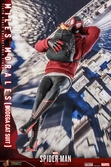 Spider-man: miles morales figurine videogame masterpiece 1/6 miles morales bodega cat suit 29 cm