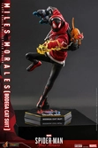 Spider-man: miles morales figurine videogame masterpiece 1/6 miles morales bodega cat suit 29 cm
