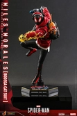 Spider-man: miles morales figurine videogame masterpiece 1/6 miles morales bodega cat suit 29 cm