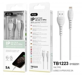 Câble de charge data pour iphone 5-11 - tb1223 5a 1m - blanc