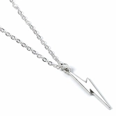 Harry potter pendentif et collier lightning bolt (plaqué argent)