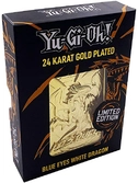 Yu-gi-oh! - dragon blanc aux yeux bleus - carte métal plaquée or 24k