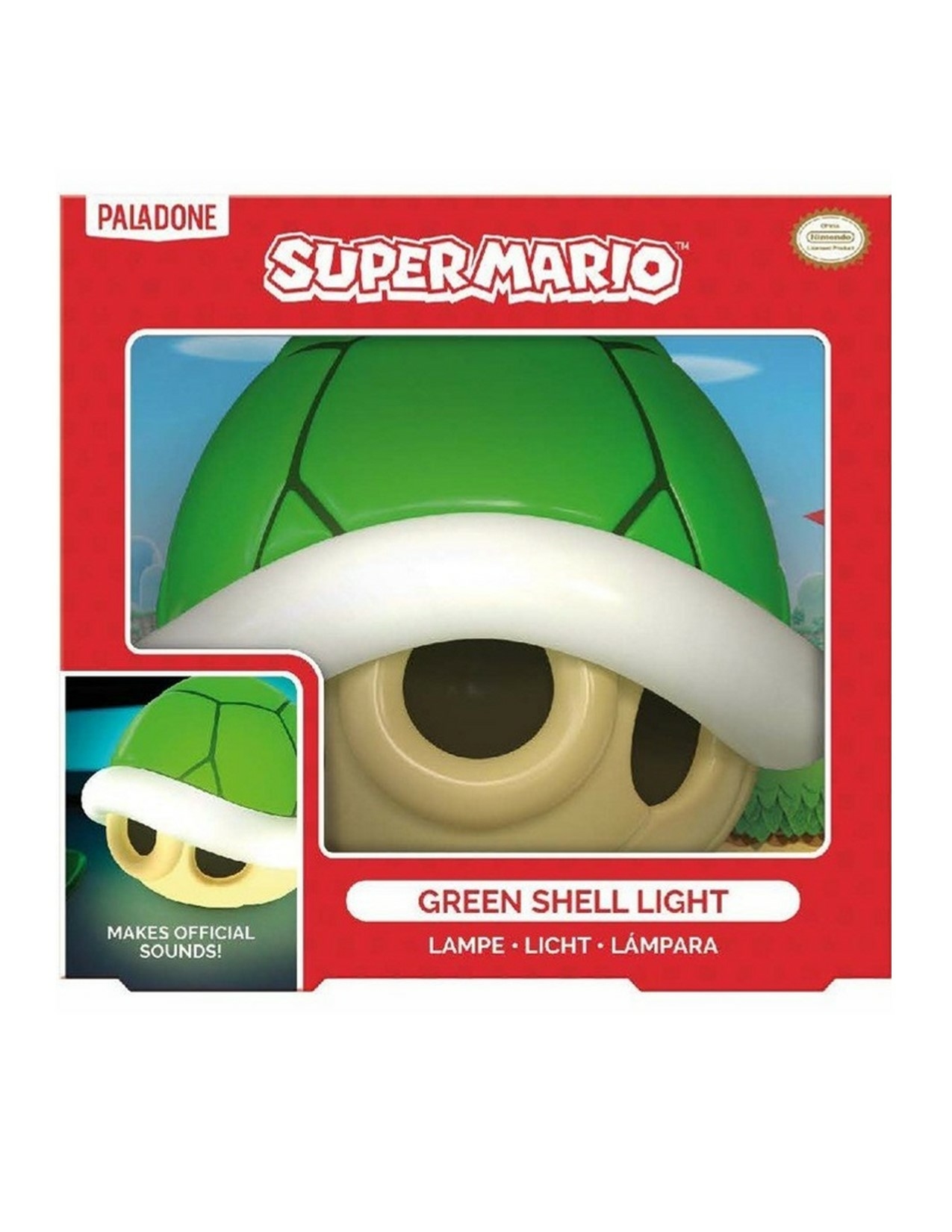Nintendo - lampe carapace verte de super mario avec son