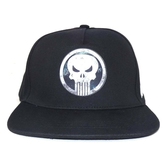 Marvel - casquette snapback noire logo crâne de punisher