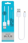 Cable pour iphone 5/6/7/8/x, 1 mètre blanc aa101