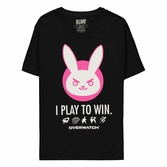 Overwatch t-shirt d.va play's to win! (l)