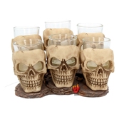 Six shooter skulls - ensemble de 6 verres à shots en formes de crânes 10cm
