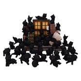 The witches litter - display de 36 chats noirs familiers avec un support décoré 24.8cm