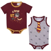 Harry potter - boîte 2 bodys bébé en jersey - (9 mois)