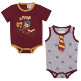 Harry potter - boîte 2 bodys bébé en jersey - (3 mois)