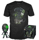 Alien pop! & tee set figurine et t-shirt 40th xenomorph heo exclusive (l)