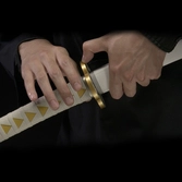Demon slayer : kimetsu no yaiba réplique proplica épée nichirin (zenitsu agatsuma) 88 cm
