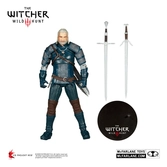 The witcher figurine geralt of rivia (viper armor: teal dye) 18 cm