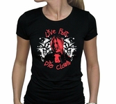 Dc comics - live fast die clown - t-shirt femme - (xl)