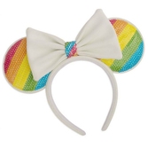 Disney by loungefly serre-tête sequin rainbow minnie ears