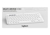 Logitech clavier bluetooth multi-appareils k380 blanc azerty fr