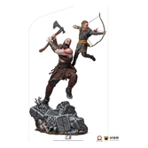 God of war statuette 1/10 bds art scale kratos & atreus 34 cm