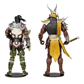Mortal kombat pack 2 figurines sub-zero & shao khan 18 cm