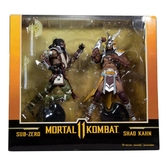 Mortal kombat pack 2 figurines sub-zero & shao khan 18 cm