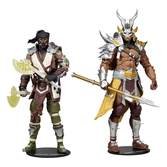 Mortal kombat pack 2 figurines sub-zero & shao khan 18 cm