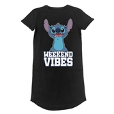 Disney - robe t-shirt noire lilo and stitch vibes du week-end - l