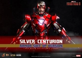Iron man 3 figurine movie masterpiece 1/6 silver centurion (armor suit up version) 32 cm