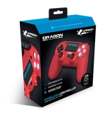 Dragonwar - manette sans fil dragon shock 4 rouge pour ps4, pc et mobile