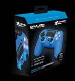 Dragonwar - manette sans fil dragon shock 4 bleue pour ps4, pc et mobile