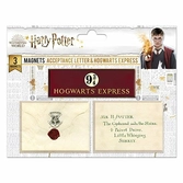 Harry potter - lettre poudlard - set de 3 magnets