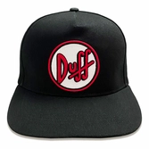 Les simpson - casquette de baseball noire logo de duff