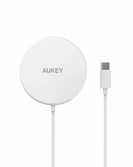 Aukey - chargeur magnétique 15w sans fil aircore blanc