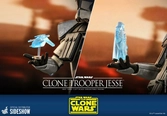 Star wars the clone wars figurine 1/6 clone trooper jesse 30 cm