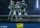 Star wars the clone wars figurine 1/6 clone trooper jesse 30 cm