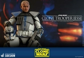 Star wars the clone wars figurine 1/6 clone trooper jesse 30 cm