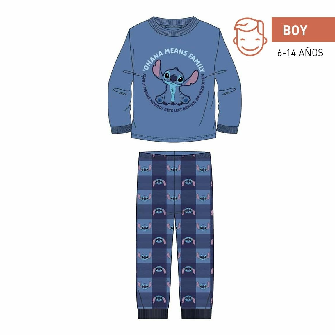 Vêtement Sleepover Pyjama Long Lilo Et Stitch - Garçon 4 Ans