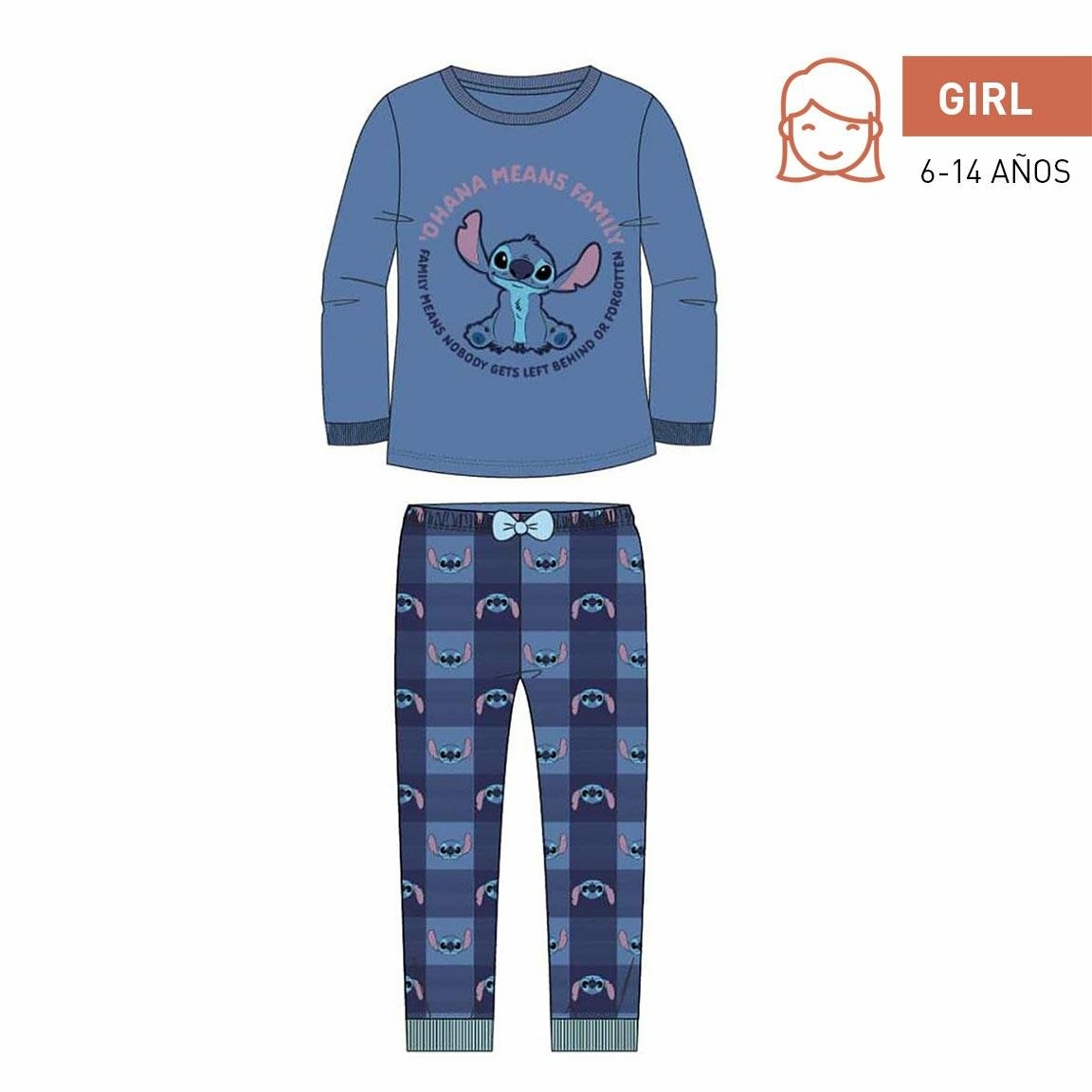 Lilo & stitch - pyjama fille en jersey - (14 ans)