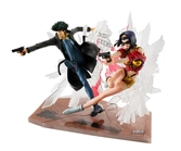 Cowboy bebop statuettes pvc 1/8 spike spiegel & faye valentine 1st gig 20 cm