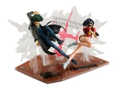 Cowboy bebop statuettes pvc 1/8 spike spiegel & faye valentine 1st gig 20 cm