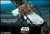 Star wars the mandalorian figurine 1/6 scout trooper & speeder bike 30 cm