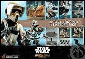 Star wars the mandalorian figurine 1/6 scout trooper & speeder bike 30 cm